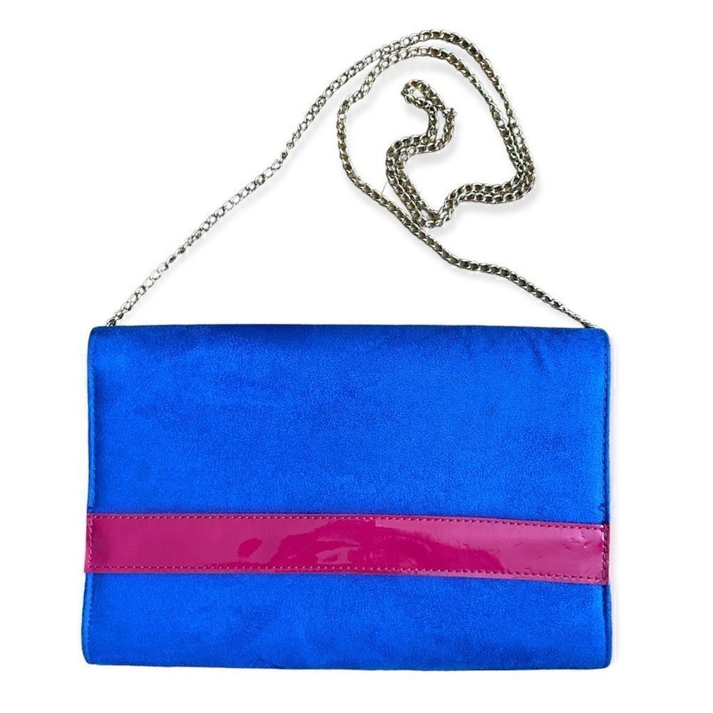 80’s Inspired Faux Suede Gold Chain Strap H&M Purse